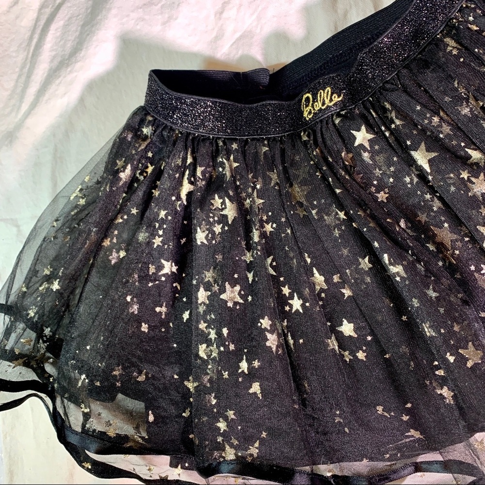 Peanuts “Belle” Black Tulle w Stars Skirt, SZ 5T